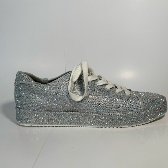 INC International Concepts Lolaf Iridescent Rhinestone Sneakers Womens Size 9.5 - Picture 2 of 11